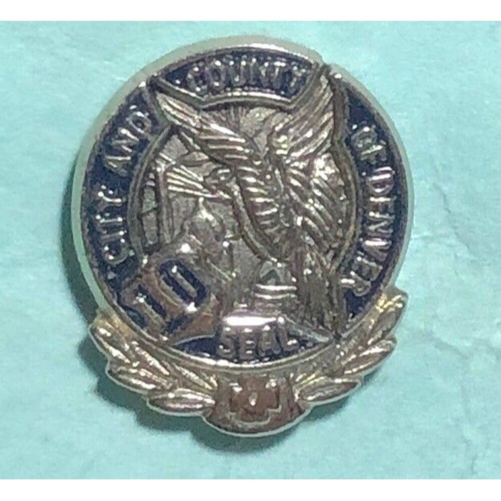 City and County of Denver 10 Year Sterling Silver Tie tack-Lapel Pin